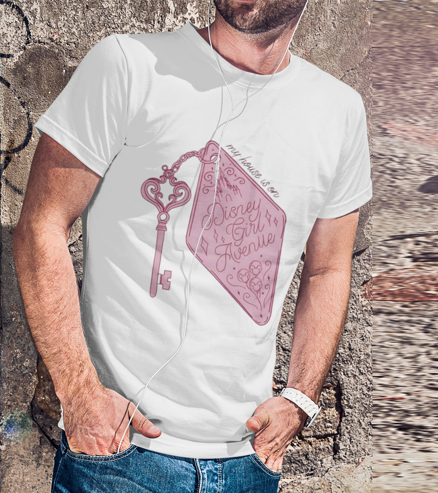 Disney Girl Avenue My House Is On Castle Key T-Shirt