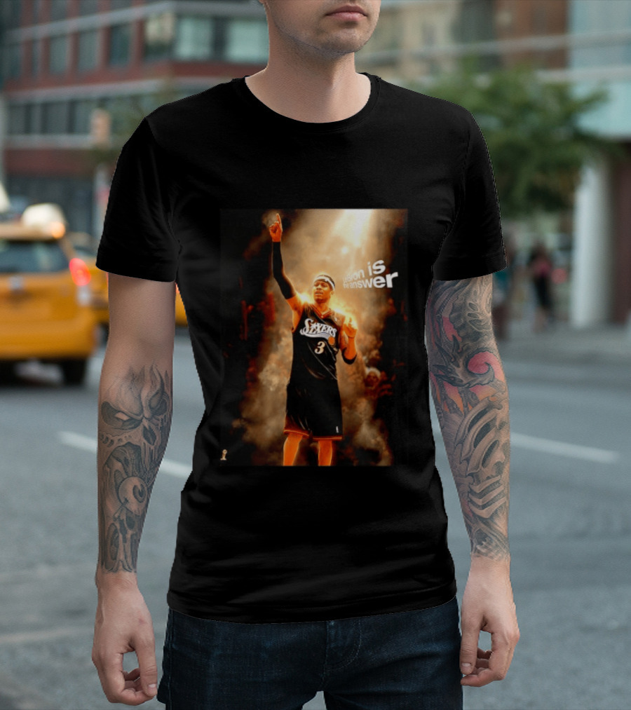 Allen Iverson Philadelphia 76ers NBA LeBron Is The Answer T-Shirt