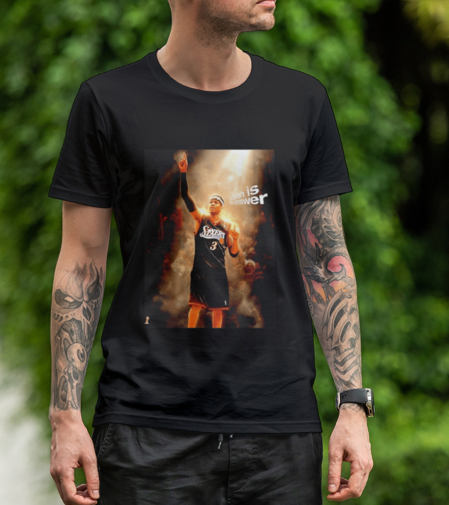 Allen Iverson Philadelphia 76ers NBA LeBron Is The Answer T-Shirt