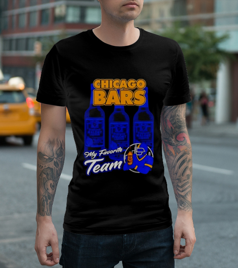 Chicago Bars My Favorite Team Jeppson's Malort Liqueur T-Shirt