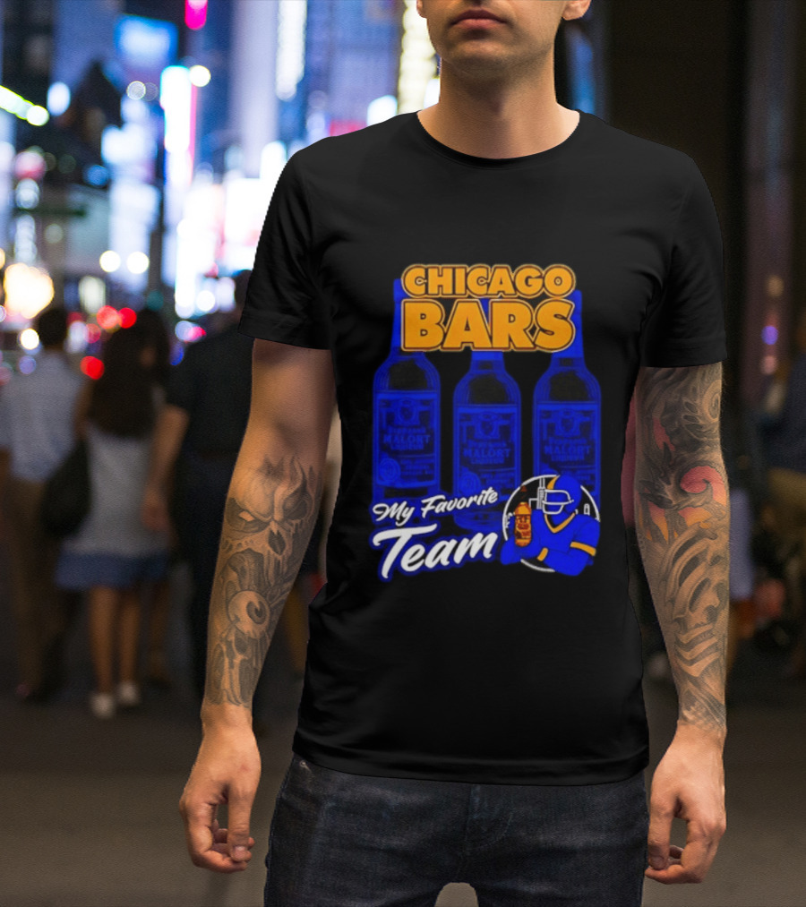 Chicago Bars My Favorite Team Jeppson's Malort Liqueur T-Shirt