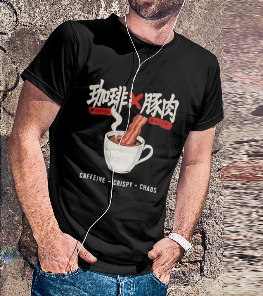 Caffeine Crispy Chaos Coffee X Bacon T-Shirt