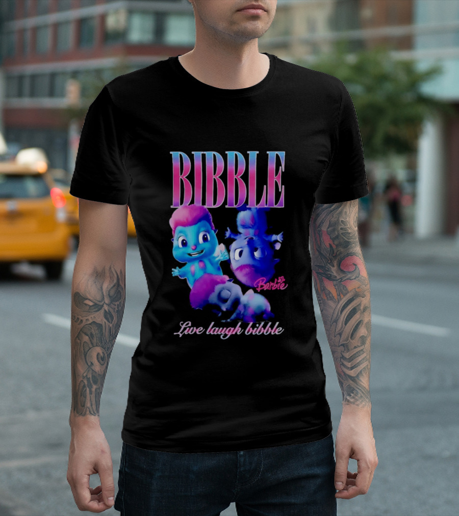Bibble Live Laugh Barbie Cartoon Characters T-Shirt
