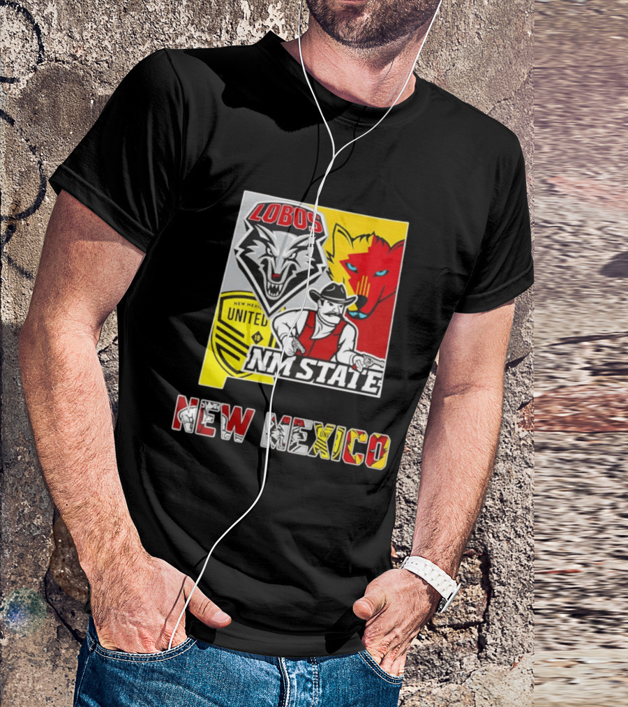 Lobos NM State New Mexico United T-Shirt