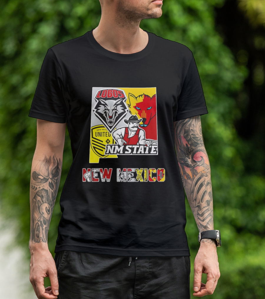 Lobos NM State New Mexico United T-Shirt