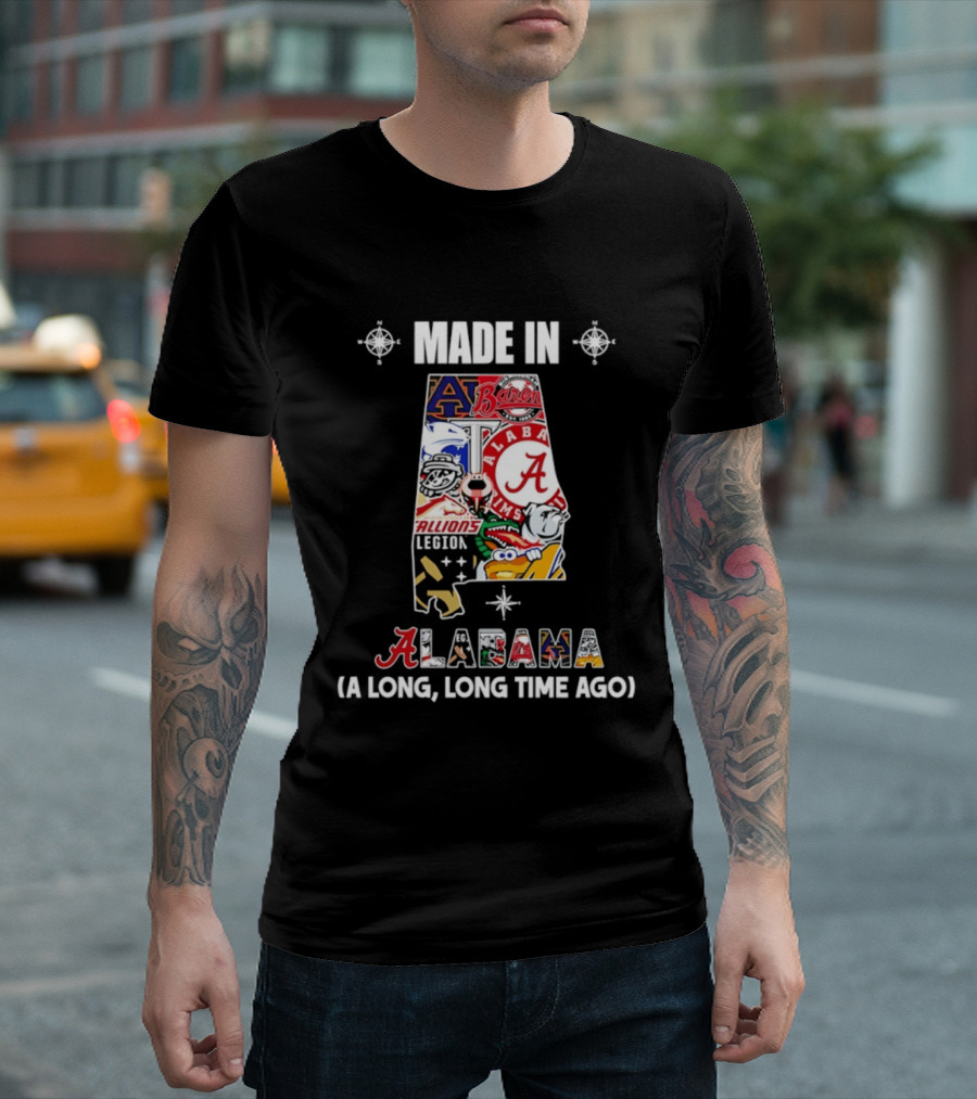 Made In Alabama Auburn Alabama Crimson Tide Barons Stallions A Long Long Time Ago T-Shirt
