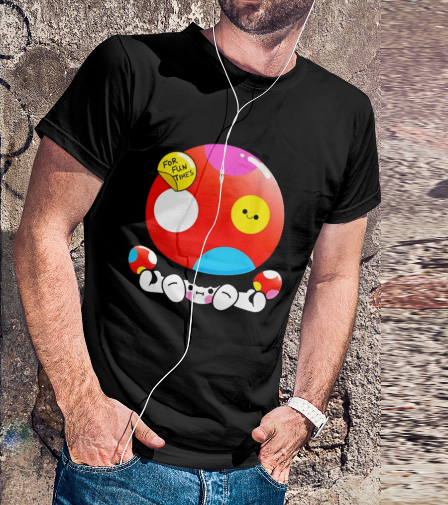 Mushroom Fun Times Bright Polka Dot T-Shirt