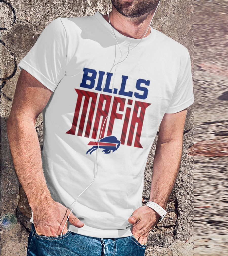 Buffalo Bills Mafia Red And Blue Team Spirit T-Shirt