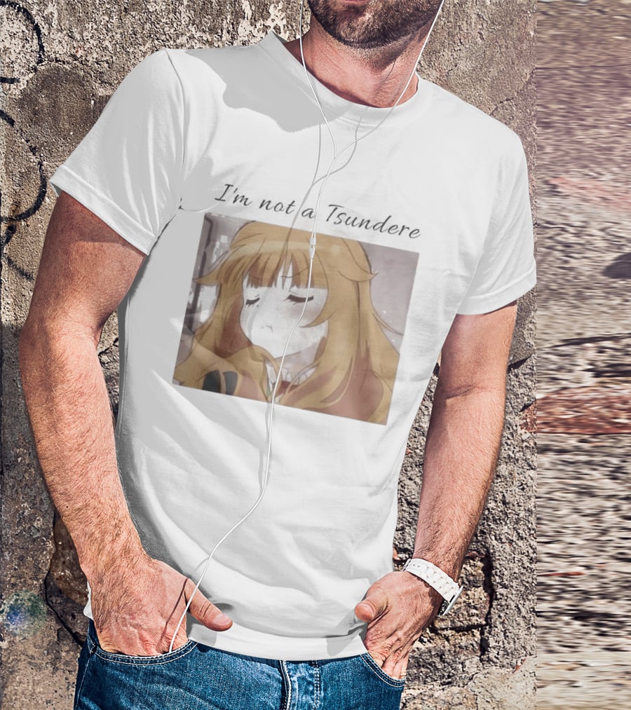 I'm Not A Tsundere Anime Expression Blonde Hair T-Shirt