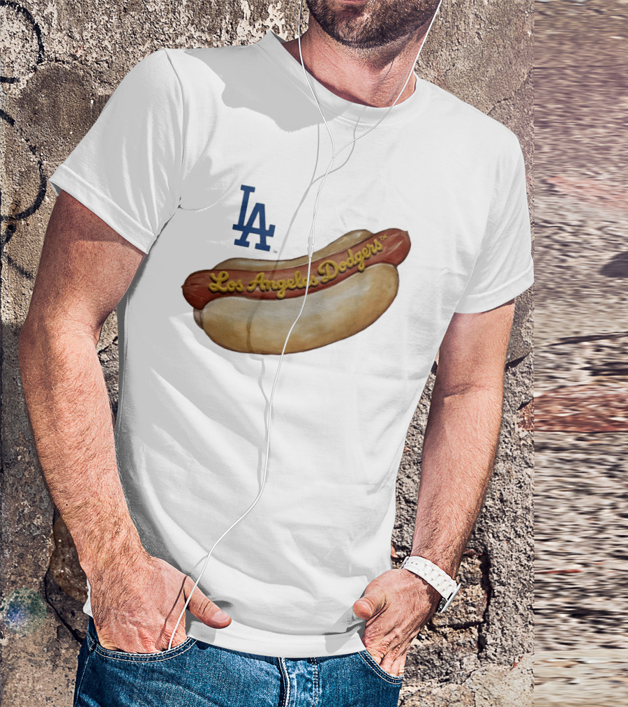 Los Angeles Dodgers Hot Dog MLB 2026 Season LA Team T-Shirt