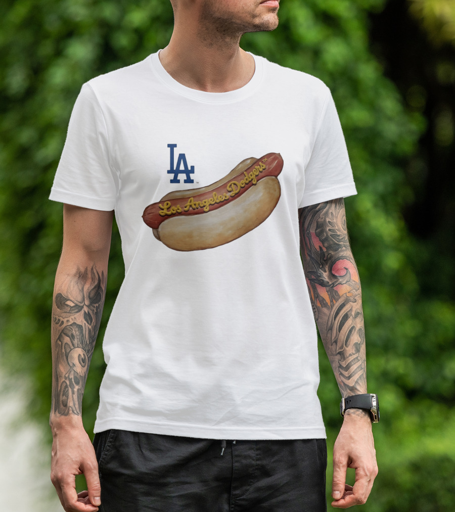 Los Angeles Dodgers Hot Dog MLB 2026 Season LA Team T-Shirt