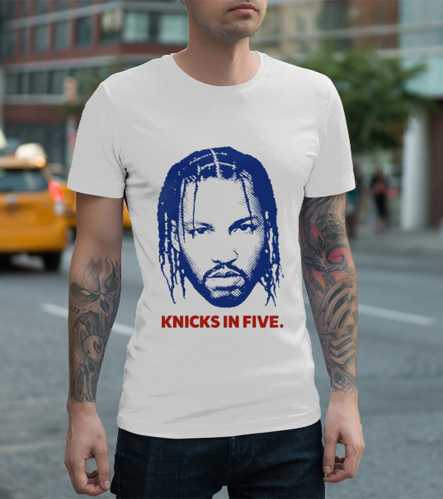 New York Knicks Jalen Brunson Knicks In Five Swag Head T-Shirt
