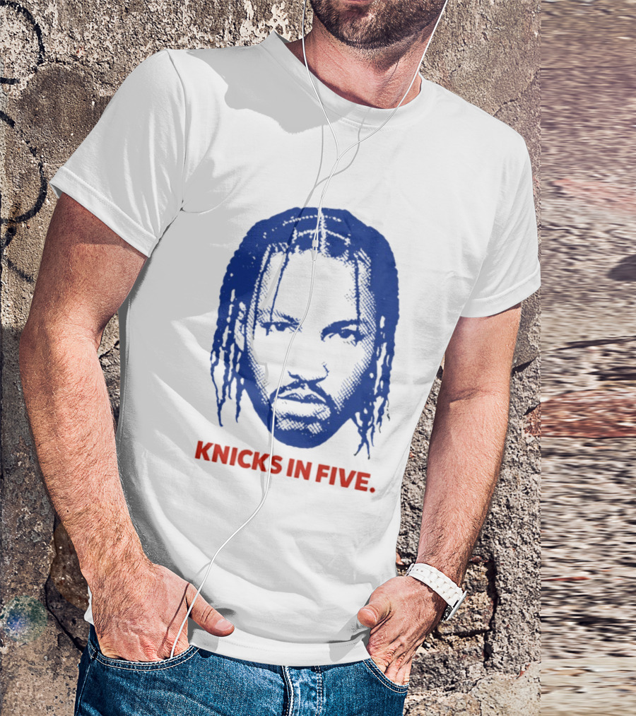 New York Knicks Jalen Brunson Knicks In Five Swag Head T-Shirt