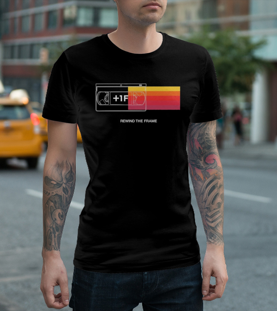 Rewind The Frame Retro VHS Tape 80s Aesthetic T-Shirt