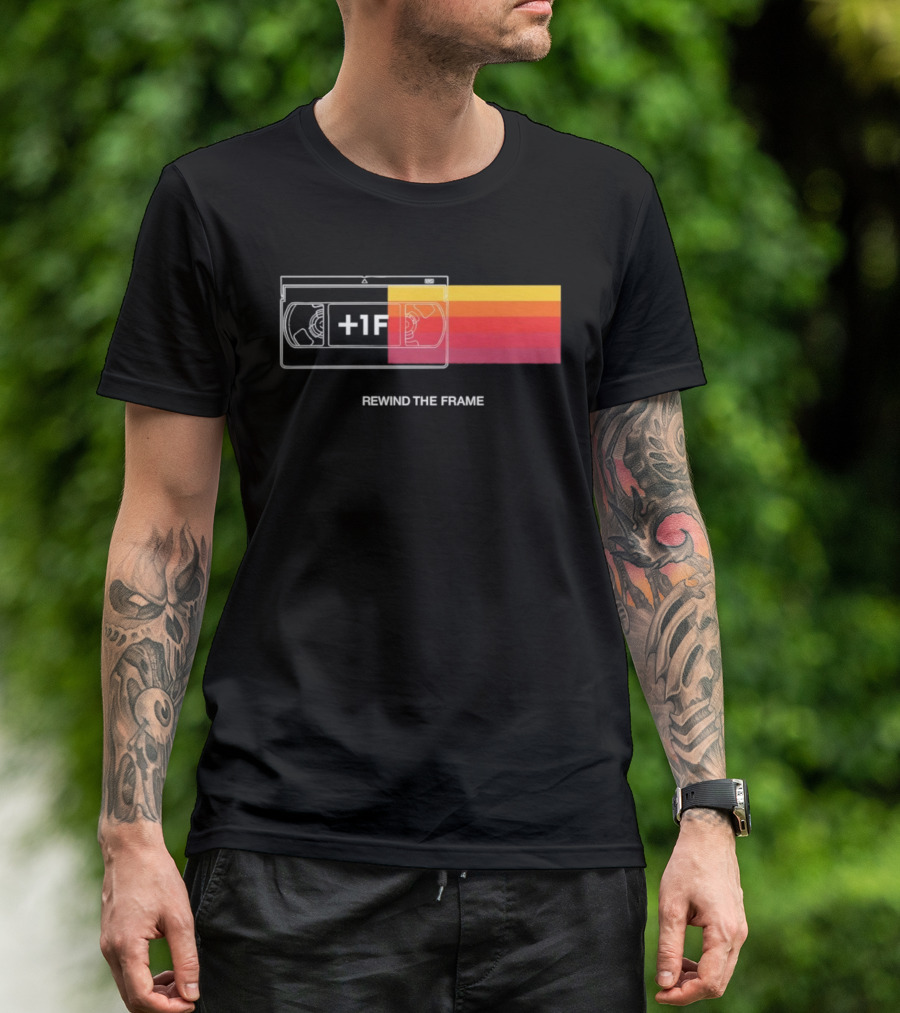 Rewind The Frame Retro VHS Tape 80s Aesthetic T-Shirt
