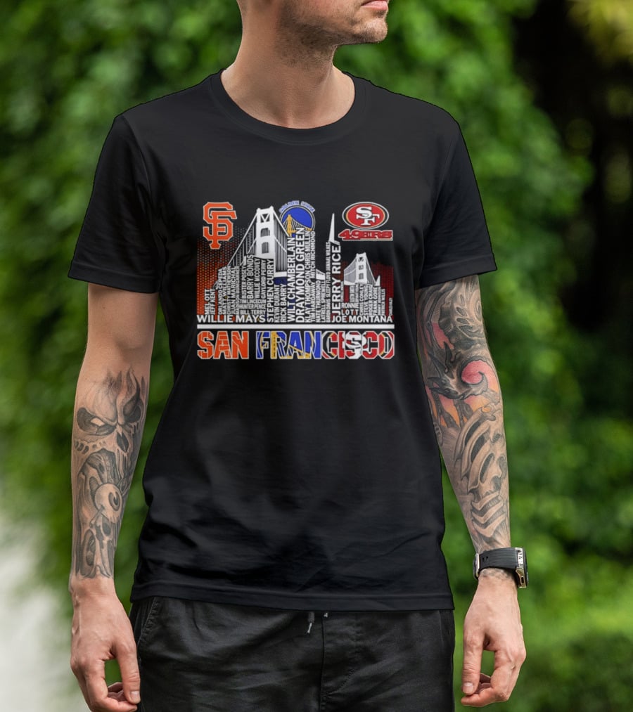 San Francisco Giants Warriors 49ers Skyline T-Shirt