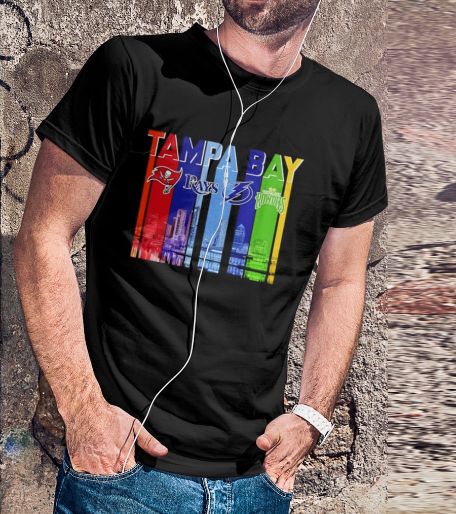 Tampa Bay Buccaneers Rays Lightning Rowdies Skyline 2026 T-Shirt