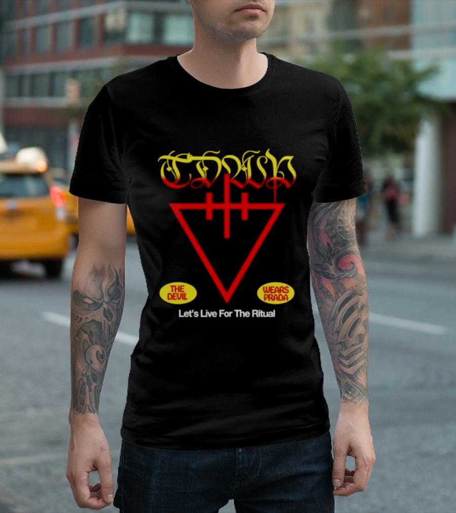 The Devil Wears Prada Ritual Inverted Triangle Symbol Let's Live For The Ritual T-Shirt