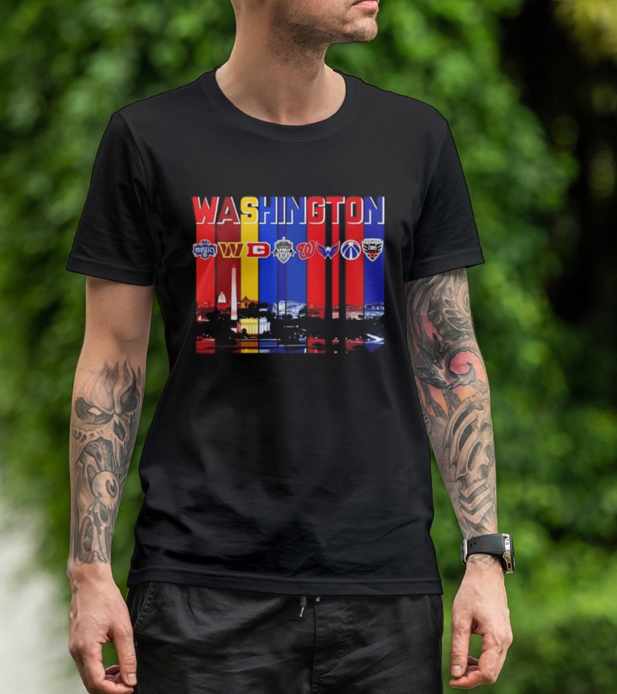 Washington Mystics Commanders Spirit Nationals Wizards DC United T-Shirt