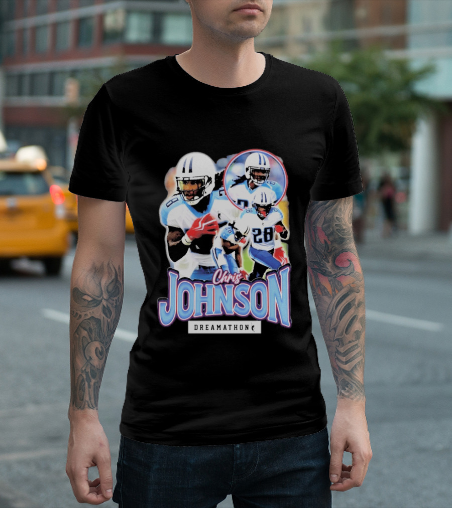 Chris Johnson NFL Dreamathon Tennessee Titans Football 28 T-Shirt
