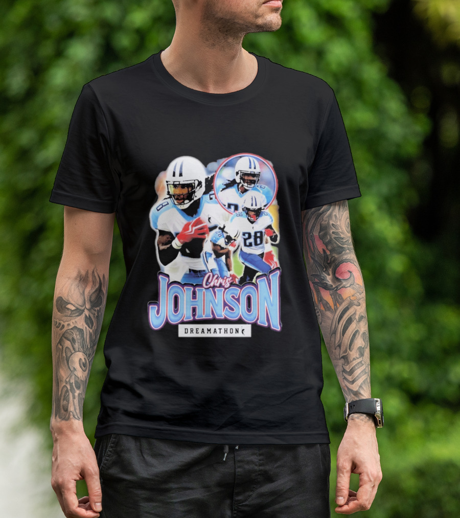 Chris Johnson NFL Dreamathon Tennessee Titans Football 28 T-Shirt