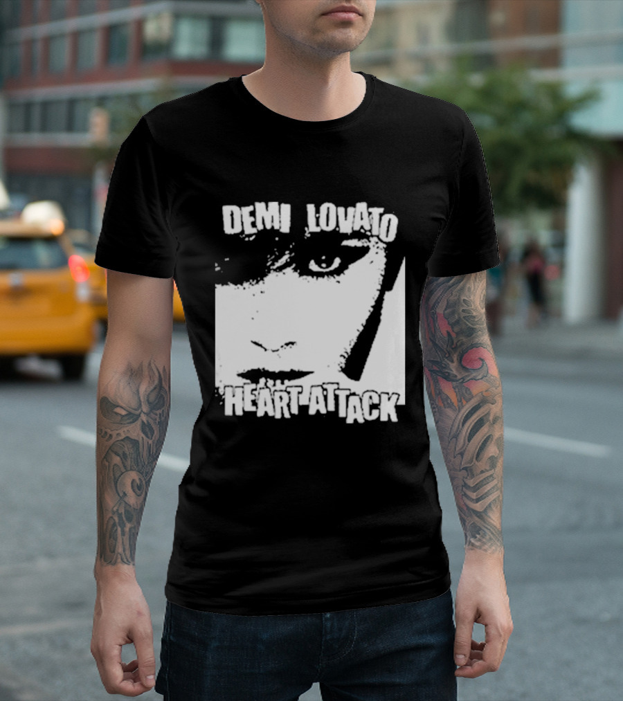 Demi Lovato Heart Attack Anniversary Face T-Shirt