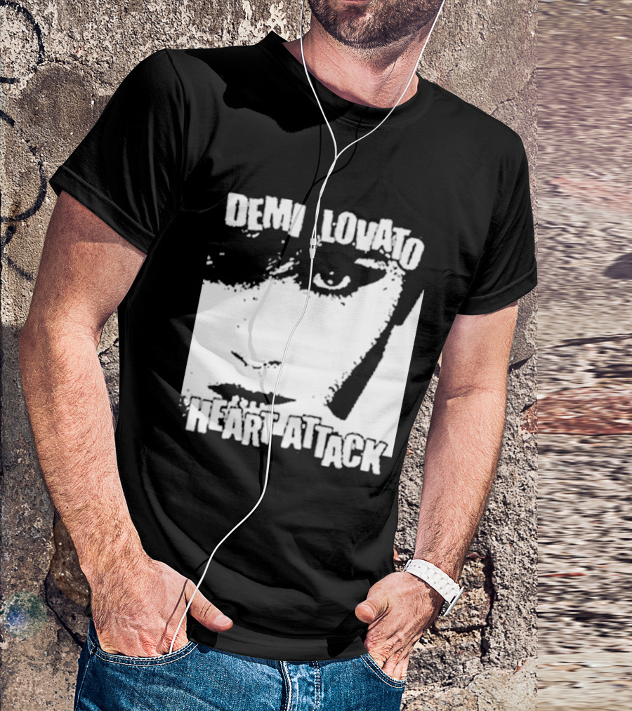 Demi Lovato Heart Attack Anniversary Face T-Shirt