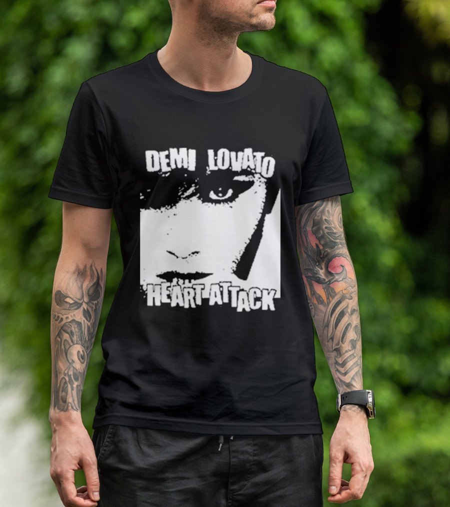 Demi Lovato Heart Attack Anniversary Face T-Shirt