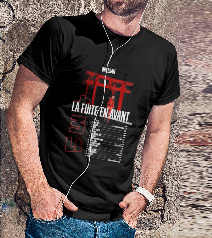 Orelsan La Fuite En Avant Rouge Tour Dates 2024 T-Shirt