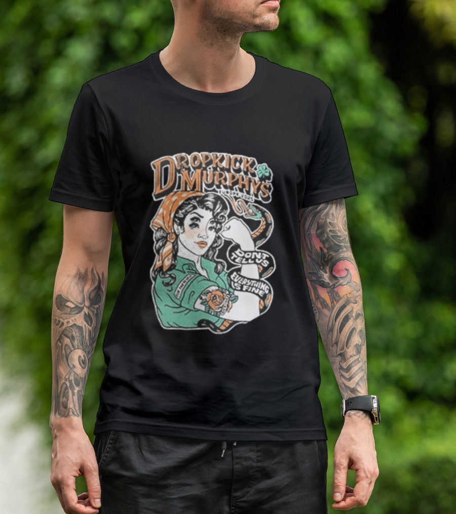 Dropkick Murphys Europe 2025 Tour Don't Tell Us Everything Is Fine Snake T-Shirt