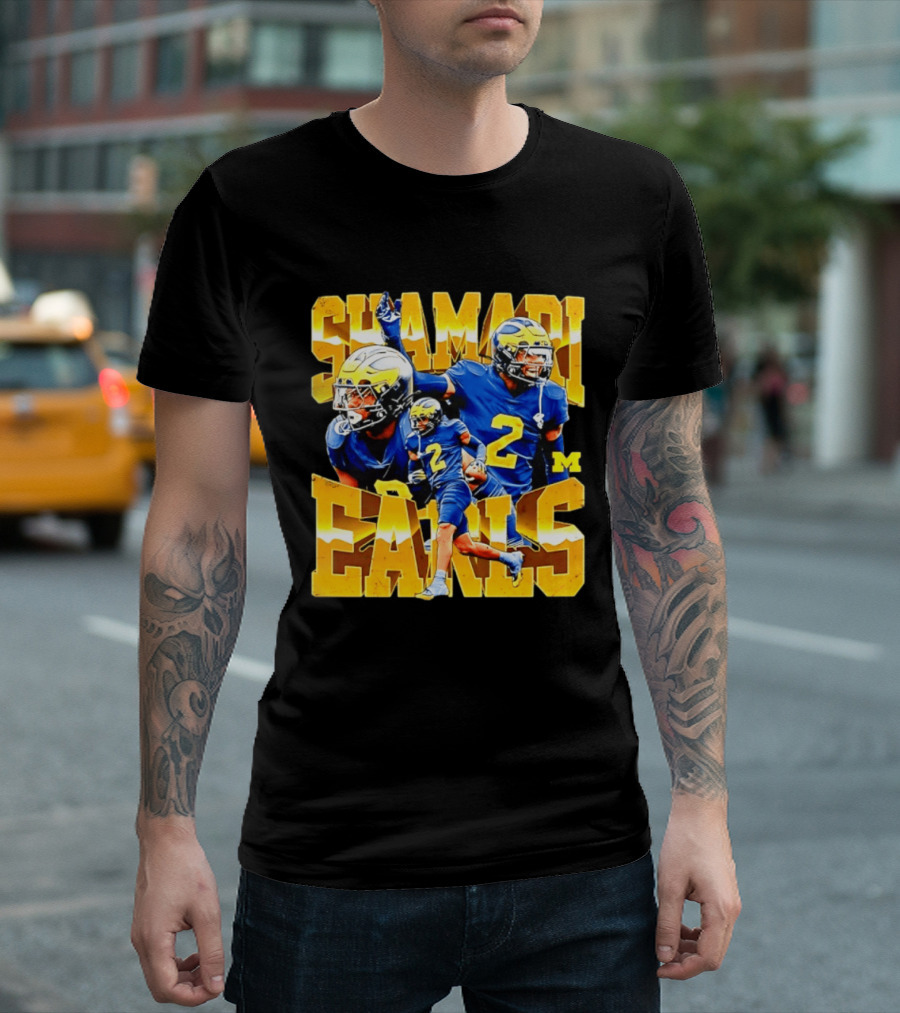 Shamari Earls 2 Michigan Wolverines NCAA Football Player Sports Fan Gear T-Shirt