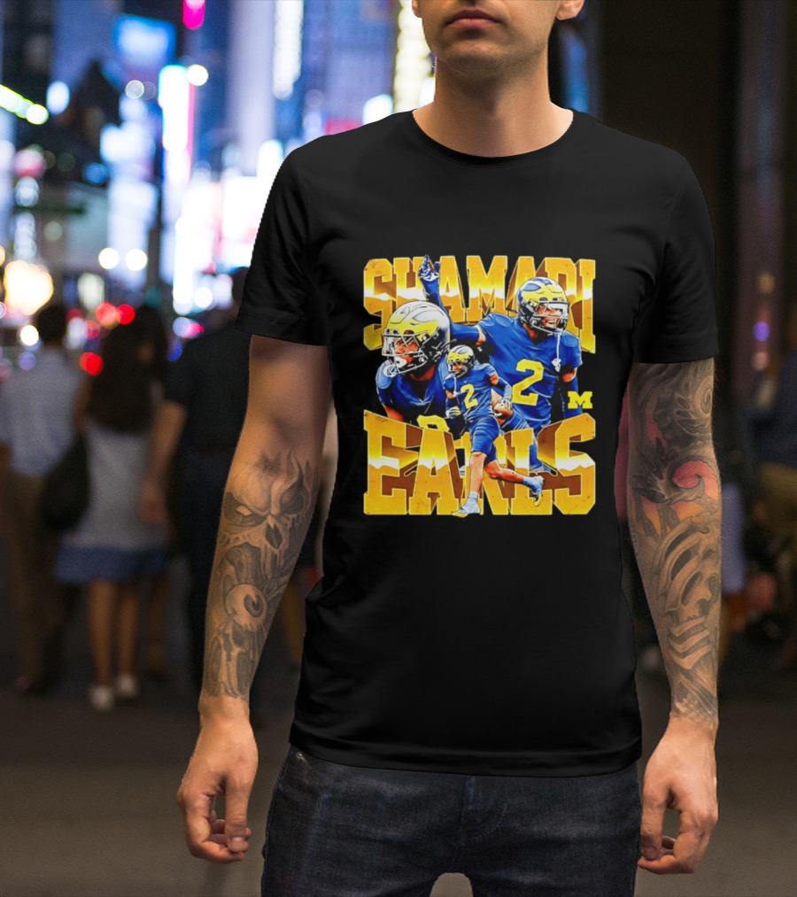 Shamari Earls 2 Michigan Wolverines NCAA Football Player Sports Fan Gear T-Shirt