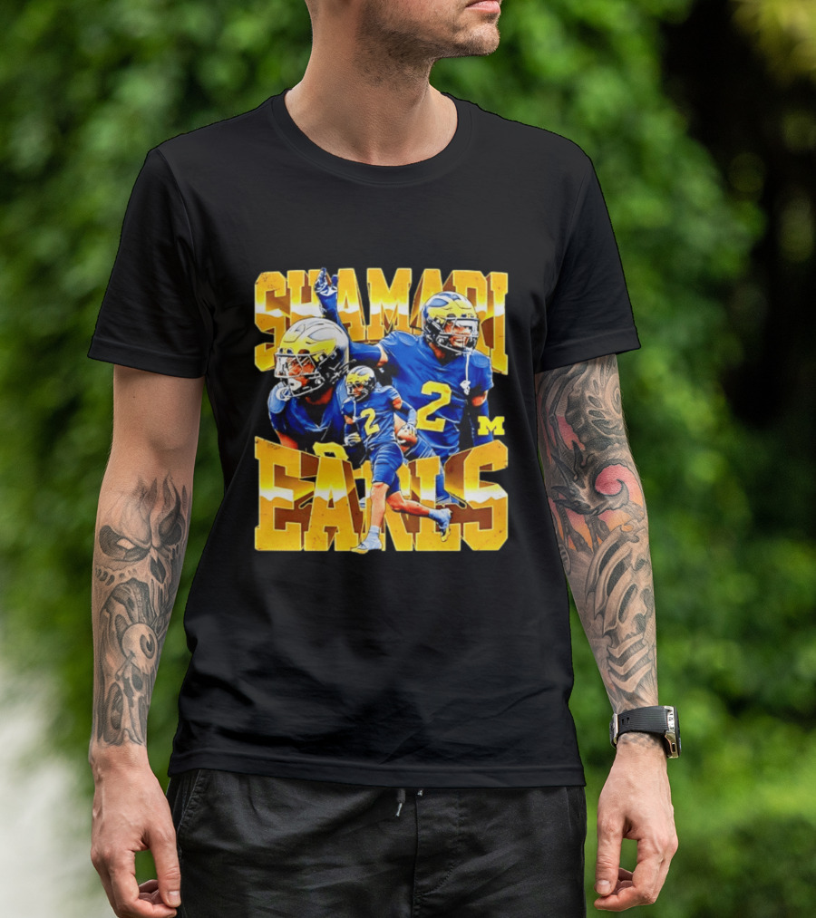 Shamari Earls 2 Michigan Wolverines NCAA Football Player Sports Fan Gear T-Shirt