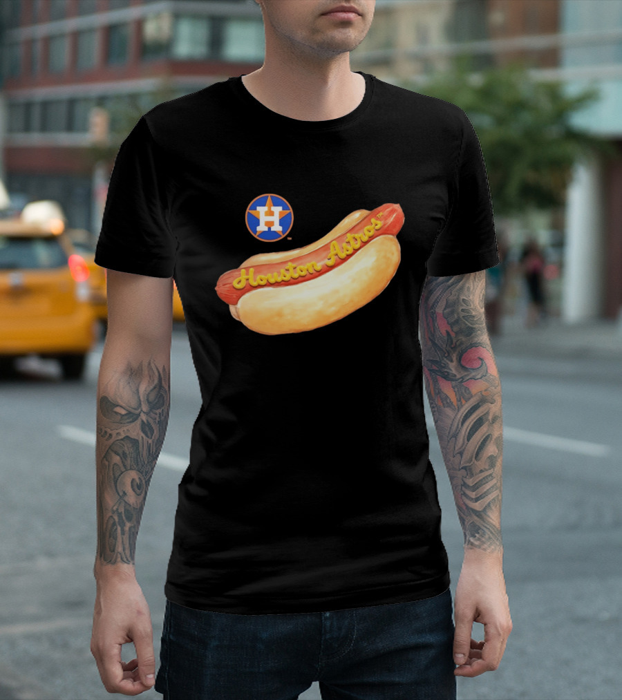 Houston Astros Hot Dog MLB 2026 Season Fan T-Shirt