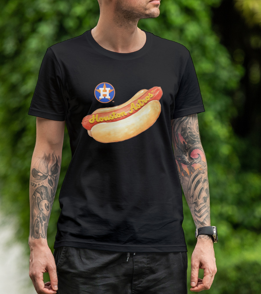 Houston Astros Hot Dog MLB 2026 Season Fan T-Shirt