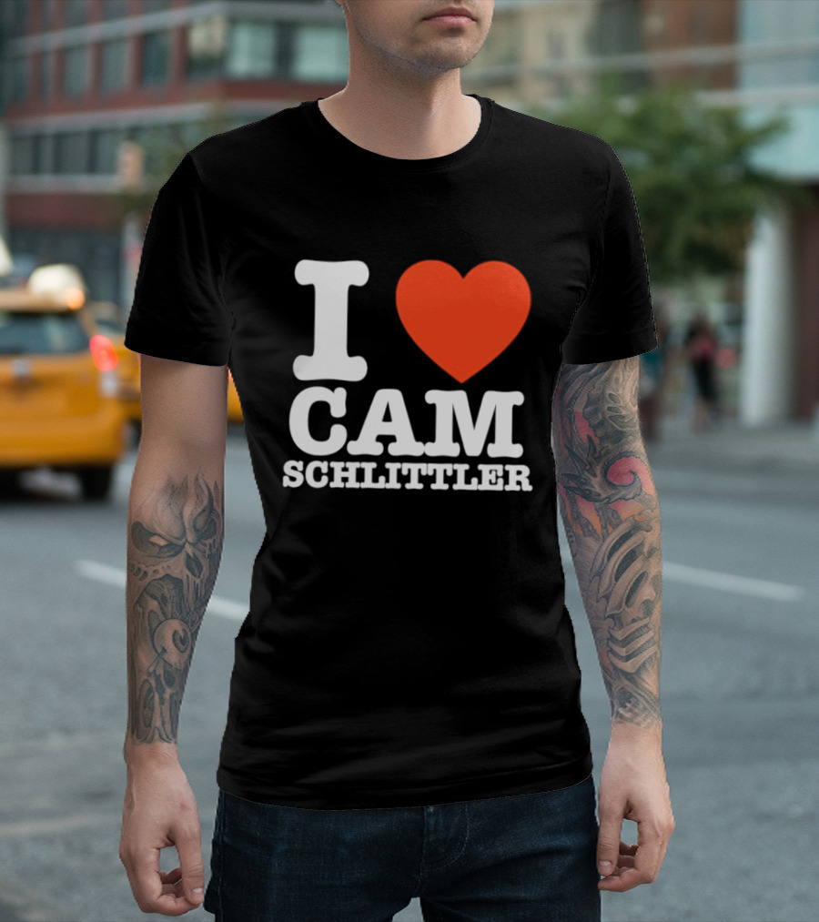I Love Cam Schlittler Red Heart T-Shirt