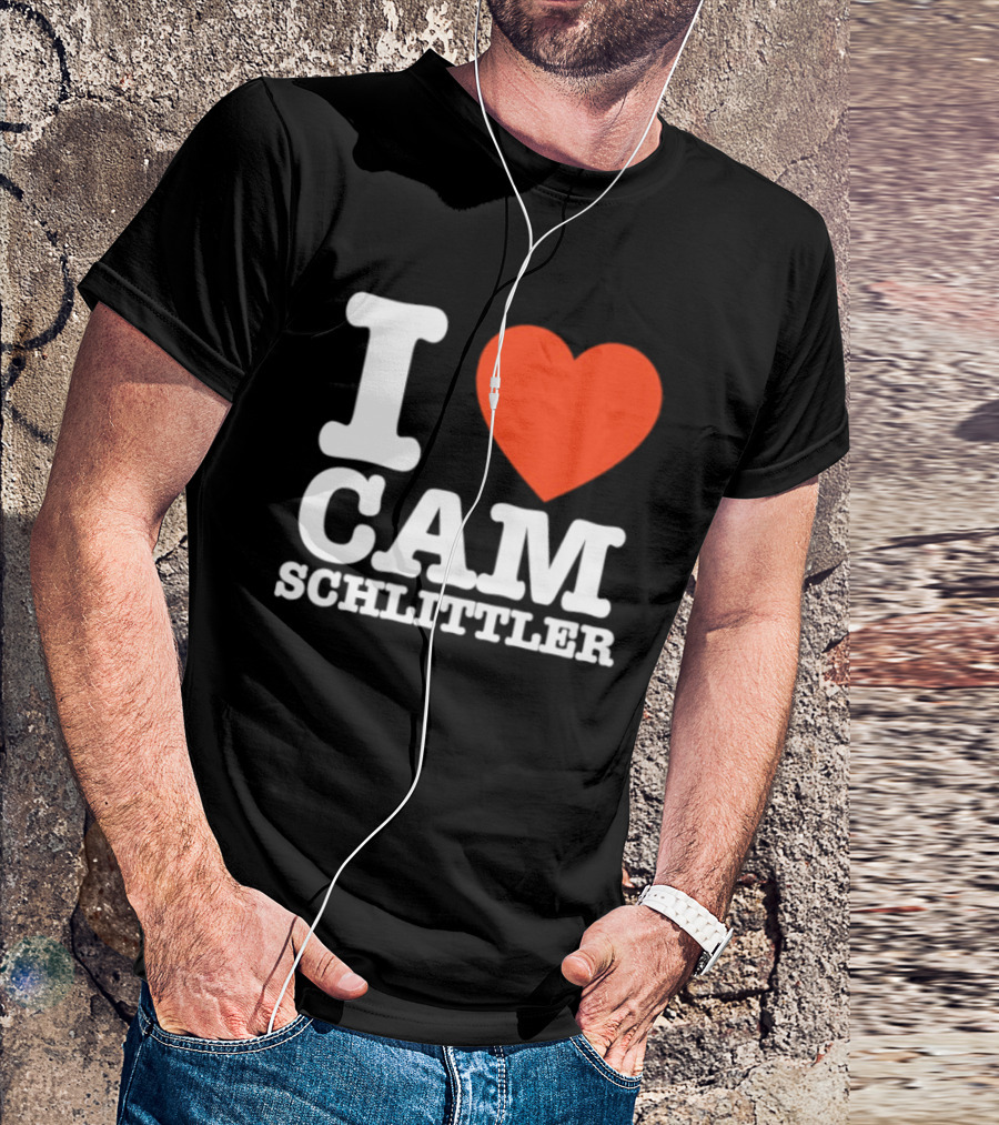 I Love Cam Schlittler Red Heart T-Shirt