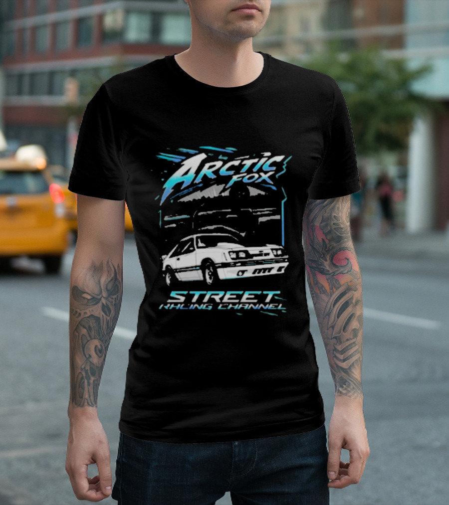 Arctic Fox Street Racing Channel Classic Car Enthusiasts T-Shirt