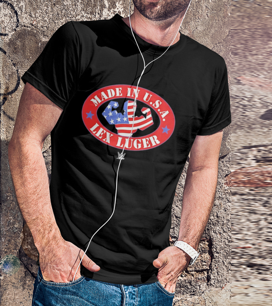 Made In USA Lex Luger Muscle Stars Stripes WWE 2026 T-Shirt