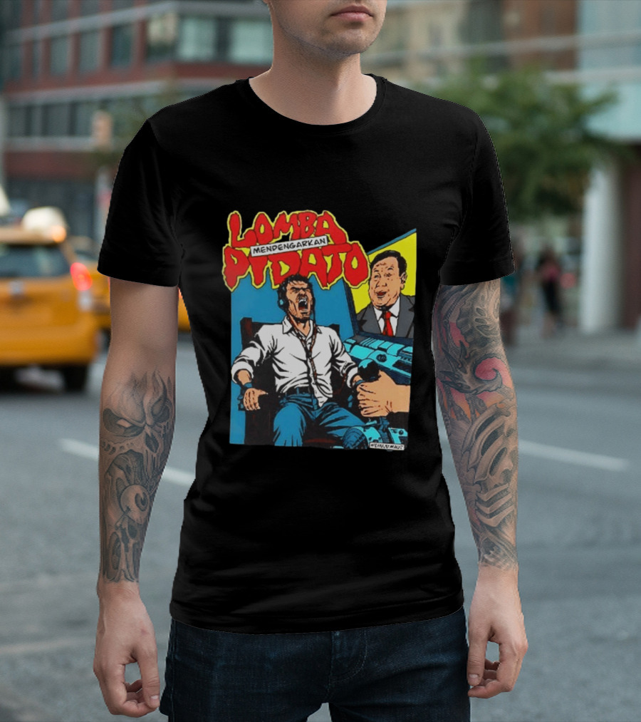 Lomba Pidato Mendengarkan Nobody Is Paying Us We All Hate Government For Free 2 Sided Comic T-Shirt