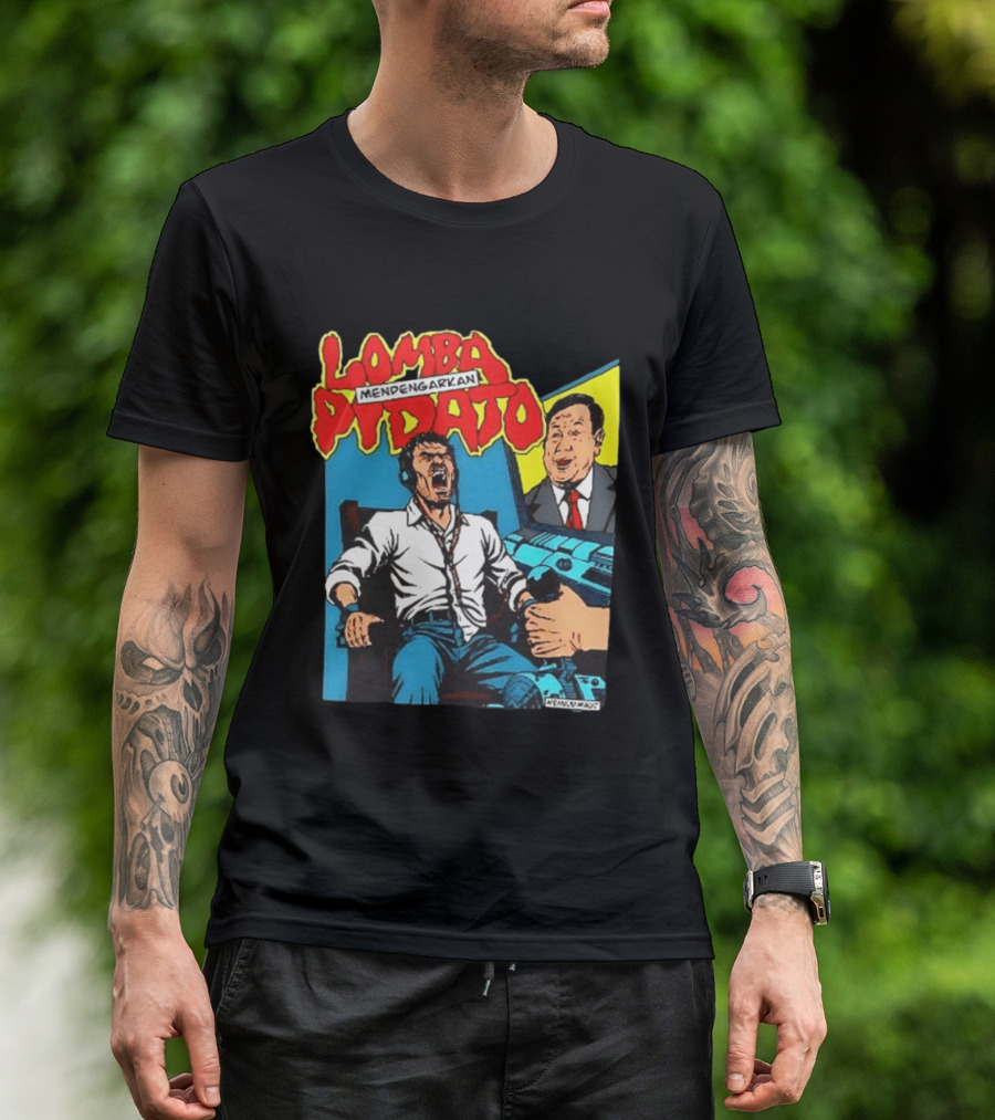 Lomba Pidato Mendengarkan Nobody Is Paying Us We All Hate Government For Free 2 Sided Comic T-Shirt