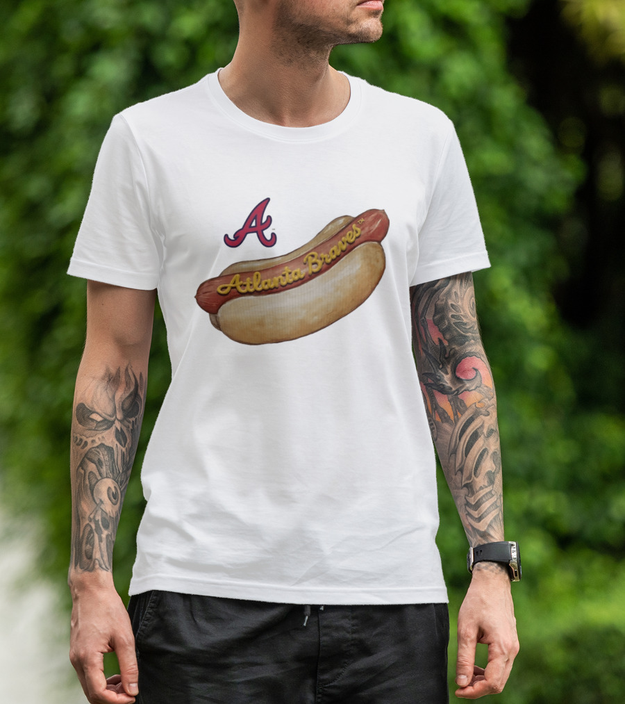 Atlanta Braves Hot Dog A Logo MLB 2026 Season T-Shirt
