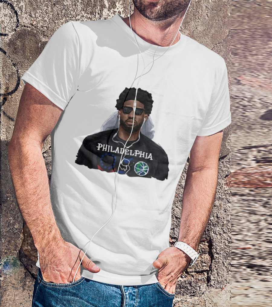 Philadelphia Joel Embiid Wired Earphones Basketball 76ers T-Shirt