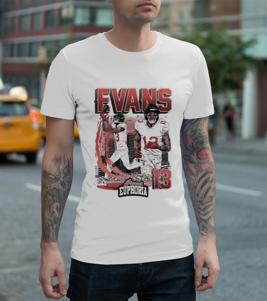 Evans 13 Euphoria Tampa Bay Buccaneers Football T-Shirt