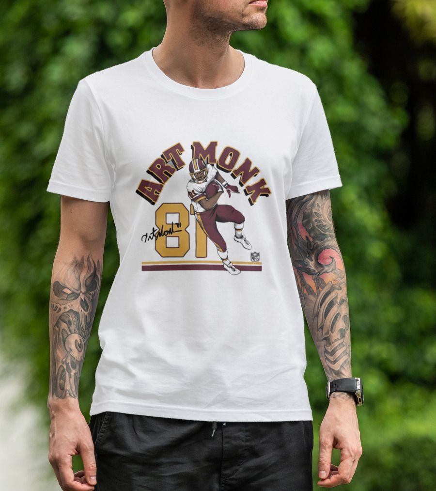 Art Monk 81 Washington Commanders Player Autograph T-Shirt