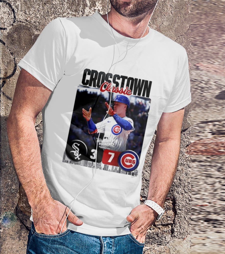 Crosstown Classic Cubs Victory Over White Sox 7 3 Pete Crow Armstrong MLB Rival Weekend T-Shirt