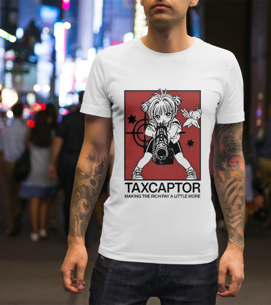 Sakura Cardcaptor Taxcaptor Making The Rich Pay A Little More Bold Anime Mashup T-Shirt