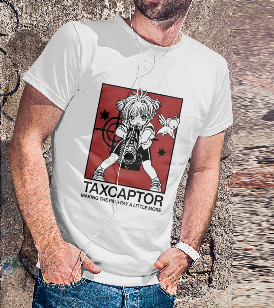 Sakura Cardcaptor Taxcaptor Making The Rich Pay A Little More Bold Anime Mashup T-Shirt