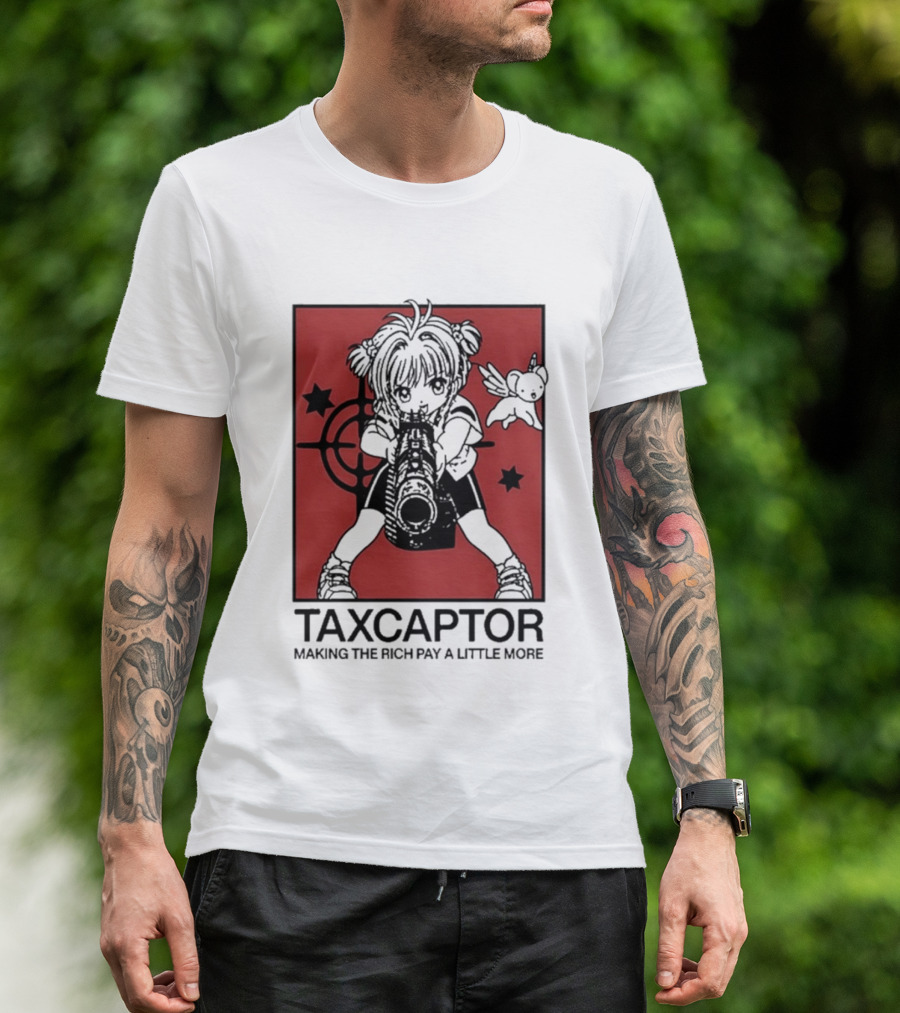 Sakura Cardcaptor Taxcaptor Making The Rich Pay A Little More Bold Anime Mashup T-Shirt