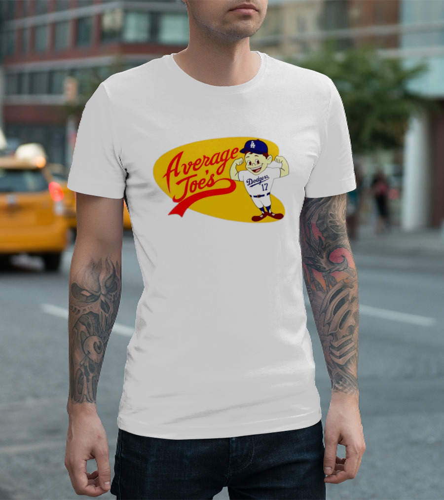 Average Joe's Dodgers No 17 LA Cartoon T-Shirt